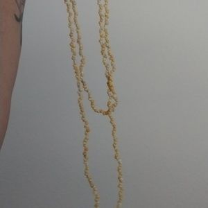 Extremely long vintage Trochus shell necklace